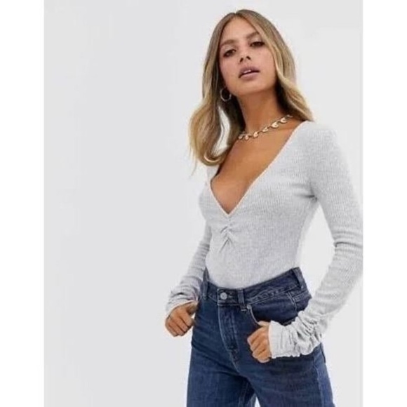 Intimately Free People Cozy Up To Me Ribbed Bodysuit Size Small - Picture 1 of 9